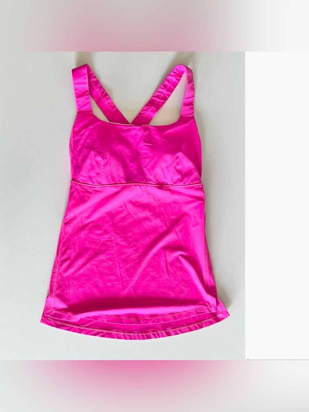 Lululemon track and find tank top 4 shelf bra pink glo cross straps luxtreme